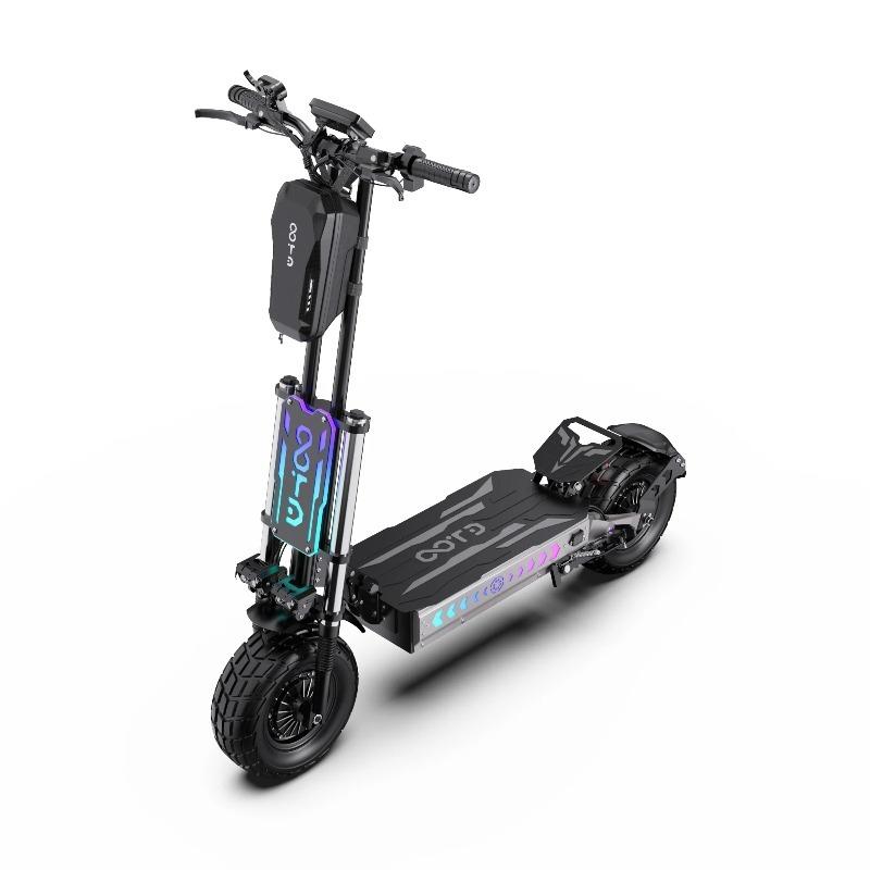 OOTD T90 E-Scooter Peak Power 3000W*2 Motor 60V31.2ah Off-road Electric Scooter 13 Inch Tire All Terrain NFC Features EScooters
