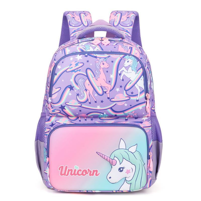 Очаровательный Мультяшный Школьный Рюкзак Для Мальчиков и Девочек Из Водостойкой Оксфордской Ткани Unicorn