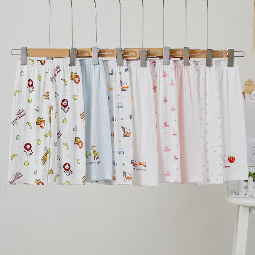 

Детские классные хлопковые шорты: Свободные пижамные штаны унисекс с застежкой 3 и 5 точек, 2 шт. в упаковке 100 cm