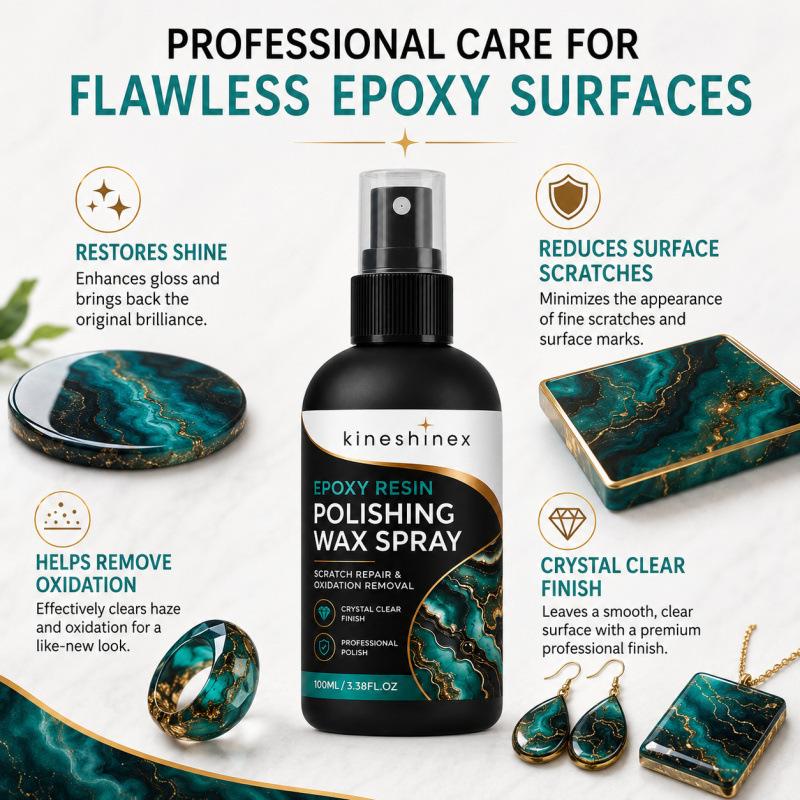 Epoxy Resin Polishing Spray for Crafts - Scratch and Gloss Enhancing