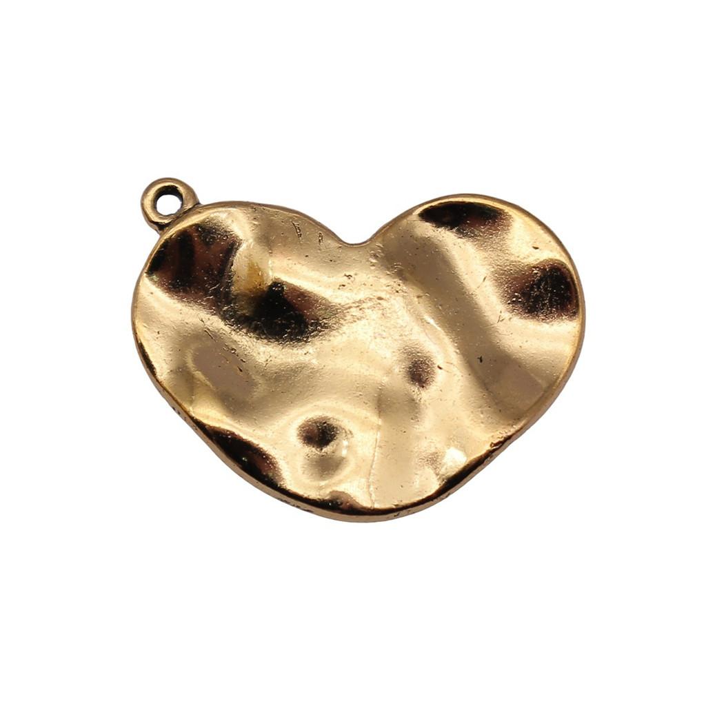 Filigree Heart Charms Antique Alloy Pendants For Vintage Floral Jewelry
