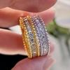Diamond Geometric Ring For Women, Sparkling Temperament French Versatile Jewelry, Fashion Daily Accessories