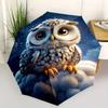 Night Sky Owls Automatic Folding Umbrella Compact Lightweight For Outdoor Adventurest44