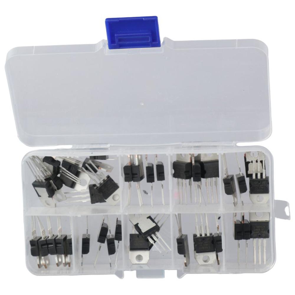 

50 Pcs 10 Values Positive Voltage Regulator TO-220 High-quality