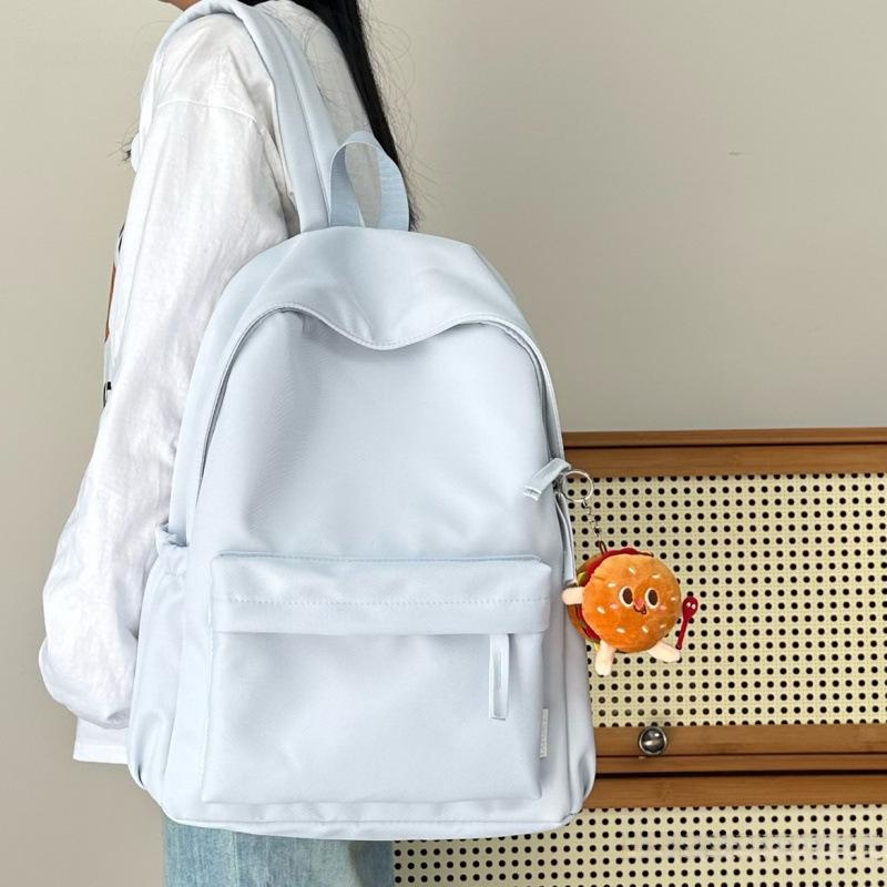 Stylish Solid Color Backpack for Junior High Girls & College Students