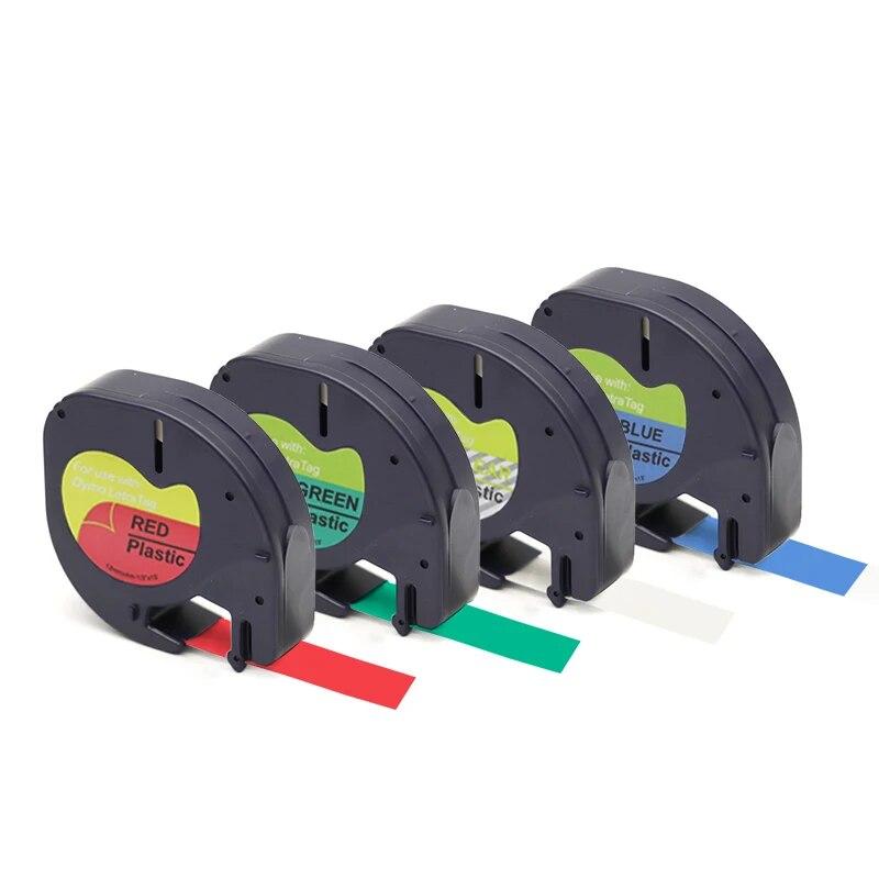 10pk 91330 LT Fita de etiqueta compatível com Dymo Letratag Ribbon 91331 para LT-100H LT-100T Dymo Impressora de etiquetas adesivas Lm920 Fita 12mm