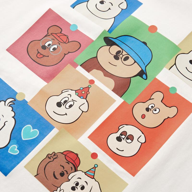 MQD Boys' Pure Cotton Cartoon Letter Short-Sleeved T-Shirt