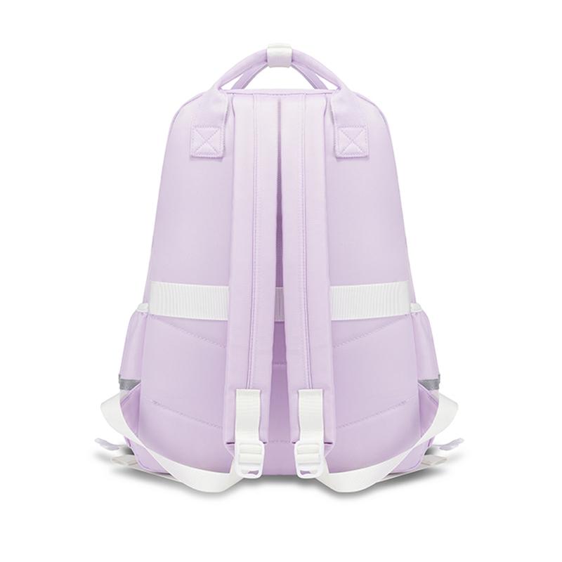 Women's Color Block Backpack Large Capacity Middle School Student Schoolbag