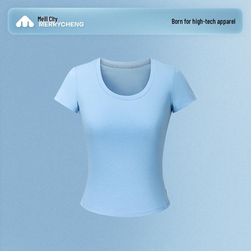 Women s Minimalist Round Neck Short Sleeve T-Shirt L