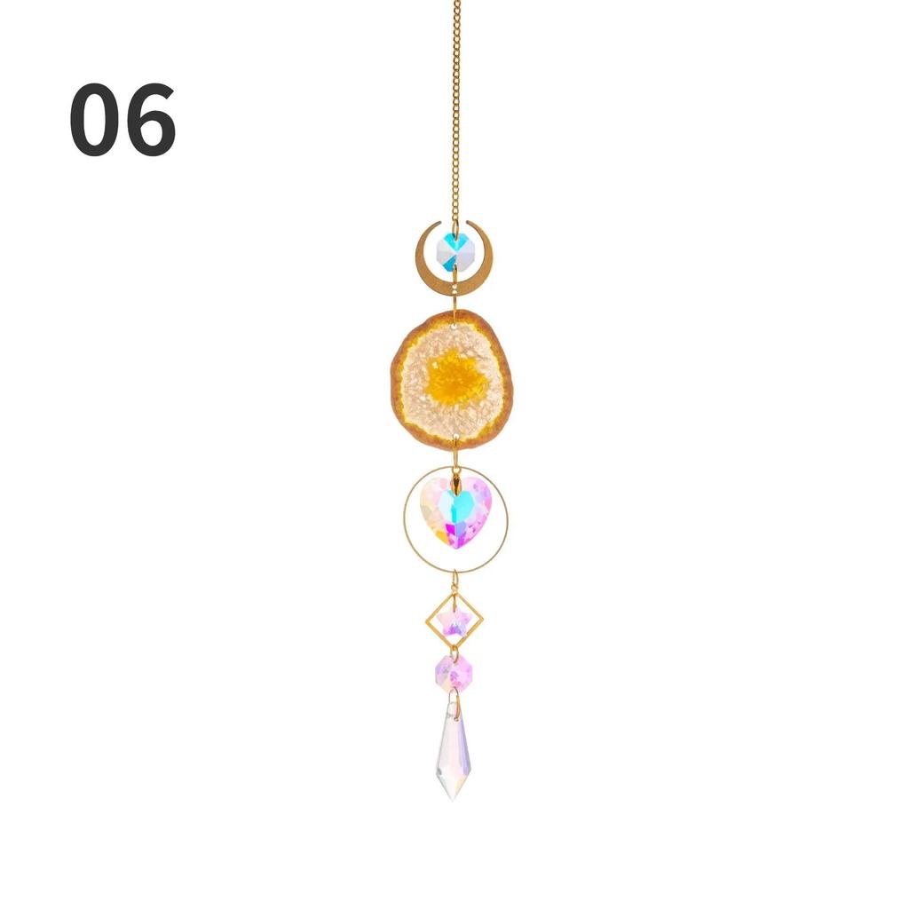 Agate Raw Stone Suncatcher Crystal Sun Catcher Rainbow Manufacturing Hanging Window Car Hanging Accessories Prism Ball