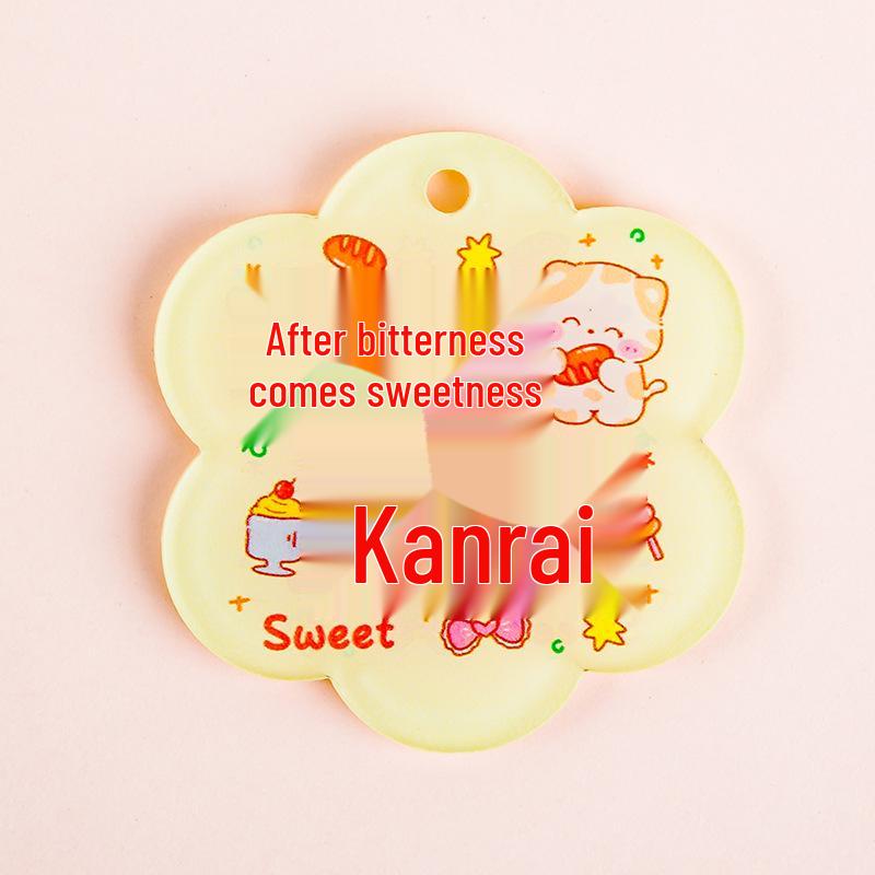 Acrylic Double-Sided Happy Rich Sister Key Accessory & Bag Charm