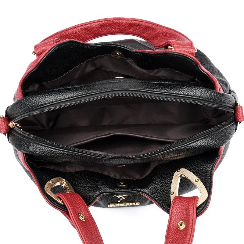 Wysokiej jakości minimalistyczna torba typu tote dla kobiet, modna torba na ramię, torba tote w kontrastowych kolorach, odpowiednia do codziennego użytku, na zakupy, do pracy.