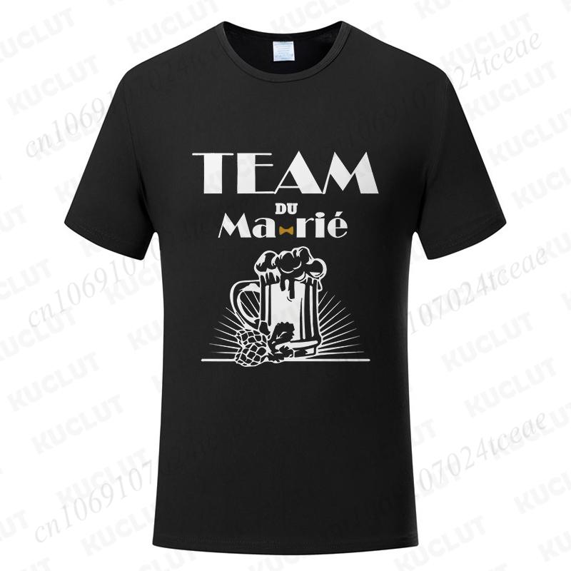 Fashion Single Farewell Tops French Boyfriend Bachelor Party T-shirts Evg Future Team Groom Man Shirt Wedding Father's Day Tees