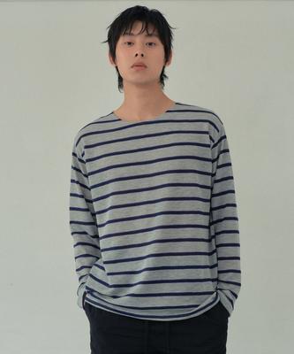 Mercoledì Oasis Bondi Stripe Maglia a Maniche Lunghe_Grigio Melange(Wb6Tp24)