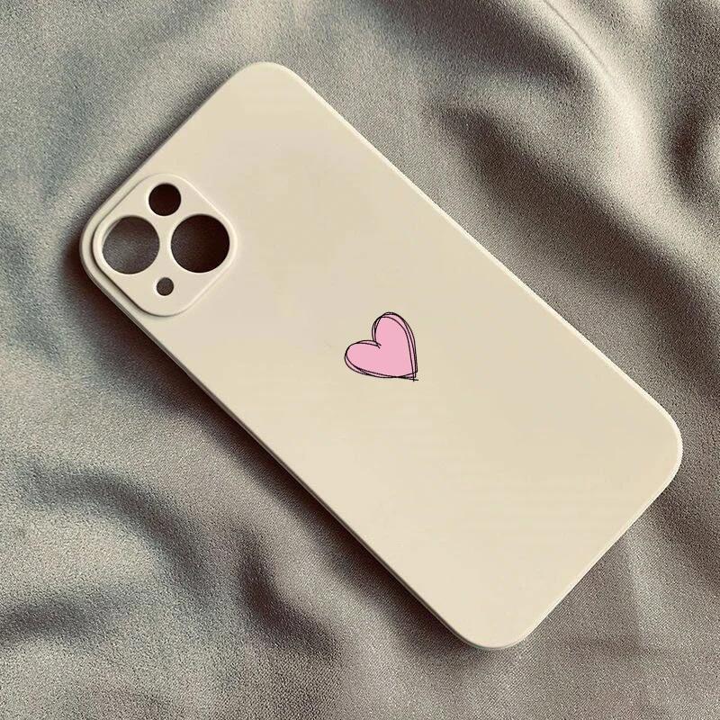 

Простий Милий Чохол для Телефону з Сердечками для Пари Для iPhone 17 16 15 14 13 12 11 Pro Max Mini SE4 7 8 Plus 17E Air Ударостійкий М який Чохол iPhone 12 Pro