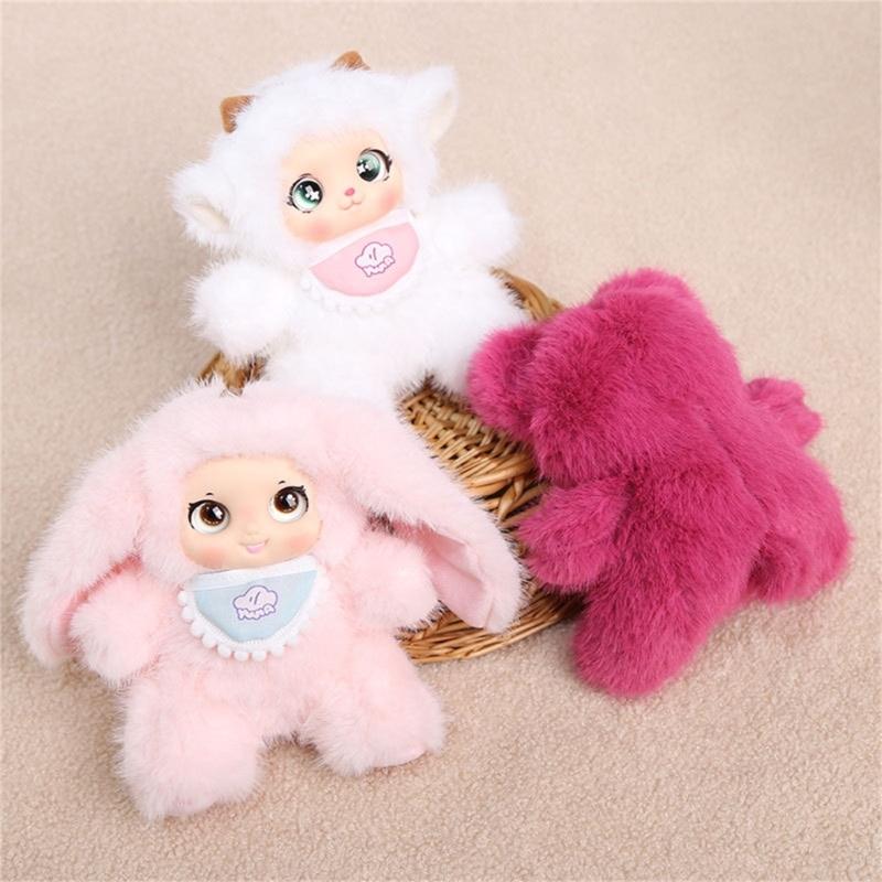 Fashionable Plush Doll Keychain In Sitting Pose 16cm Long Fashion Backpack Charm For Personalizing Keys And Bags