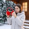 Праздничные наушники на Рождественский сочельник, Зимние теплые наушники, Наушники из ткани с сезонным принтом, Принты для поездок на работу, Для активного отдыха на свежем воздухе