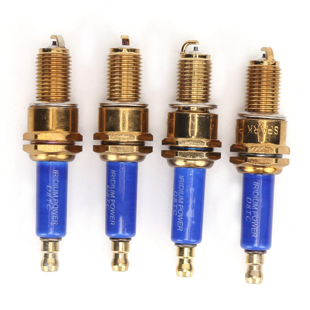 4 stk Tennplugger Titanlegering Erstatning for GY6 150cc 200cc KAZUMA SUNL ROKETA D8TC Pocket Bike