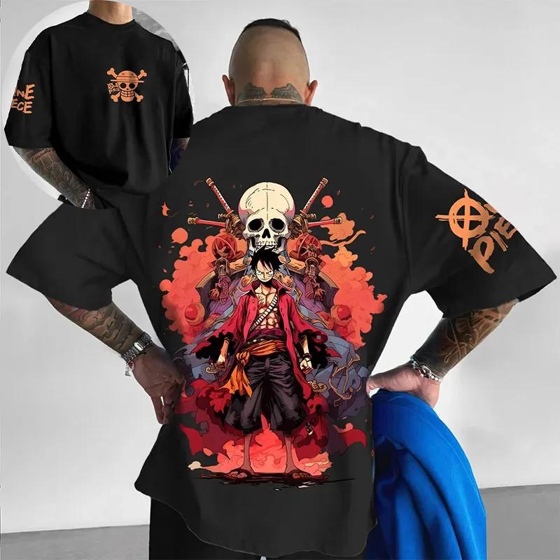 One Piece Nami Weather Witch Zeus Thunderbolt Oversized T-Shirt Anime Streetwear for Men Women Casual Tees