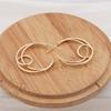 Moon Multi-layered Geometry C-Typed Gold Color Line Smooth Drop Earrings for Women Big Hyperbole Fashion Party Jewelry