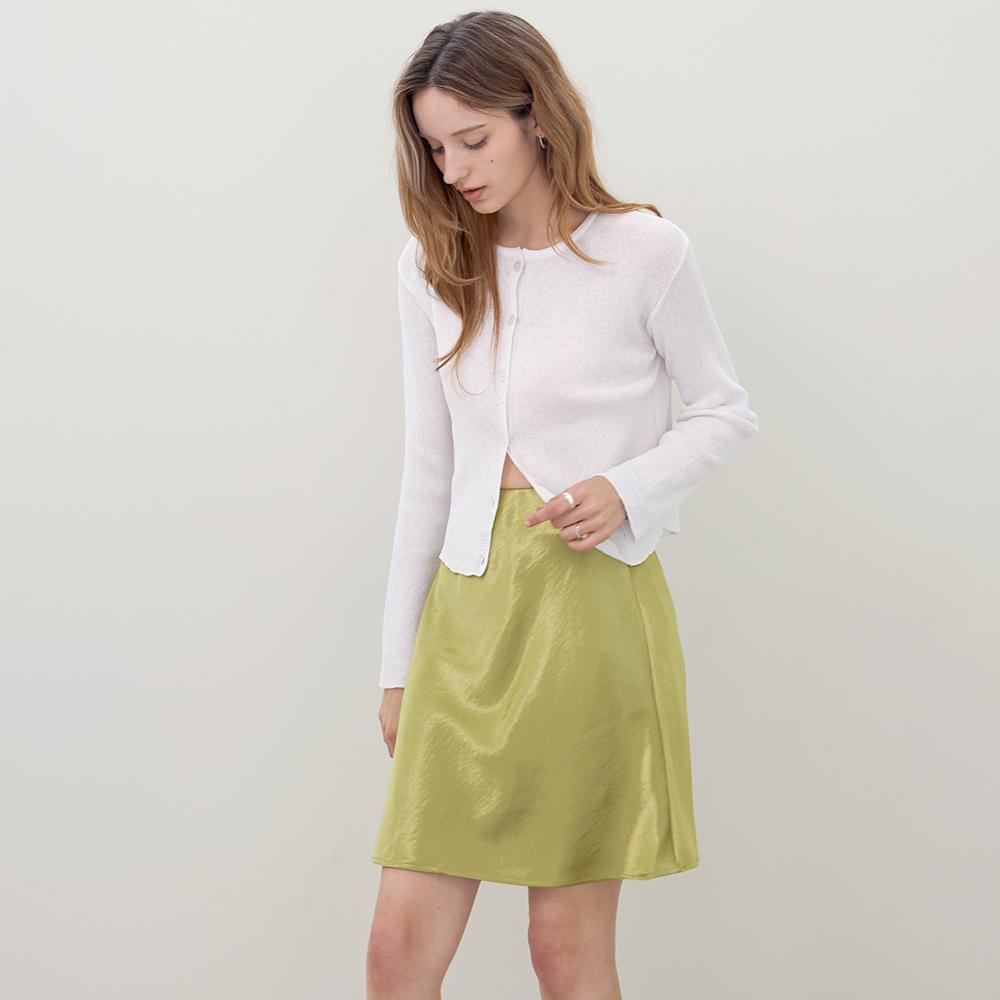 Kelly Donahue Flow Banding Satin Skirt Green