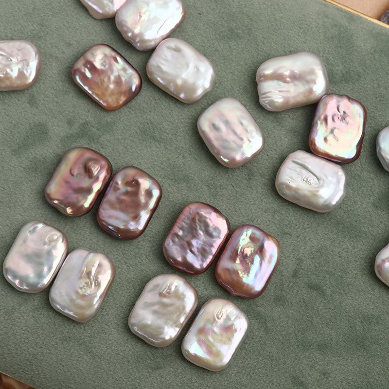 Strong Light Natural Pearl Baroque Square Pearl Loose Bead Bare Bead DIY Earrings Necklace Accessories Spot Batch
