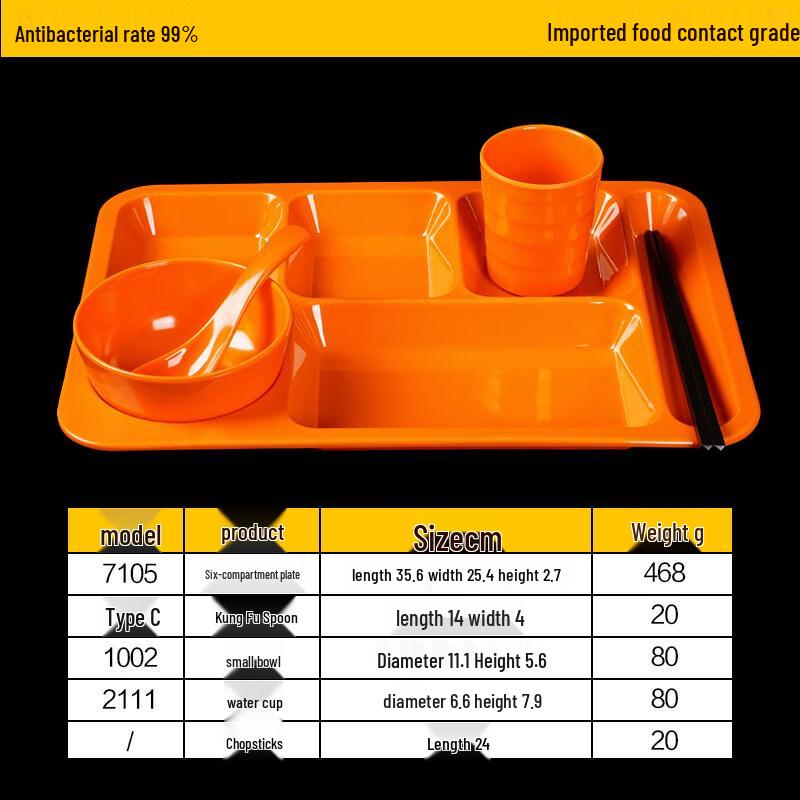 Melamine Divided Fast Food Tray