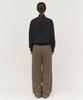 Rough Side White Label Cropped Knit Cardigan Ash Black