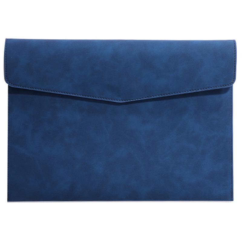 A4 Leather Waterproof Briefcase Folder with Large Capacity for Business Meetings