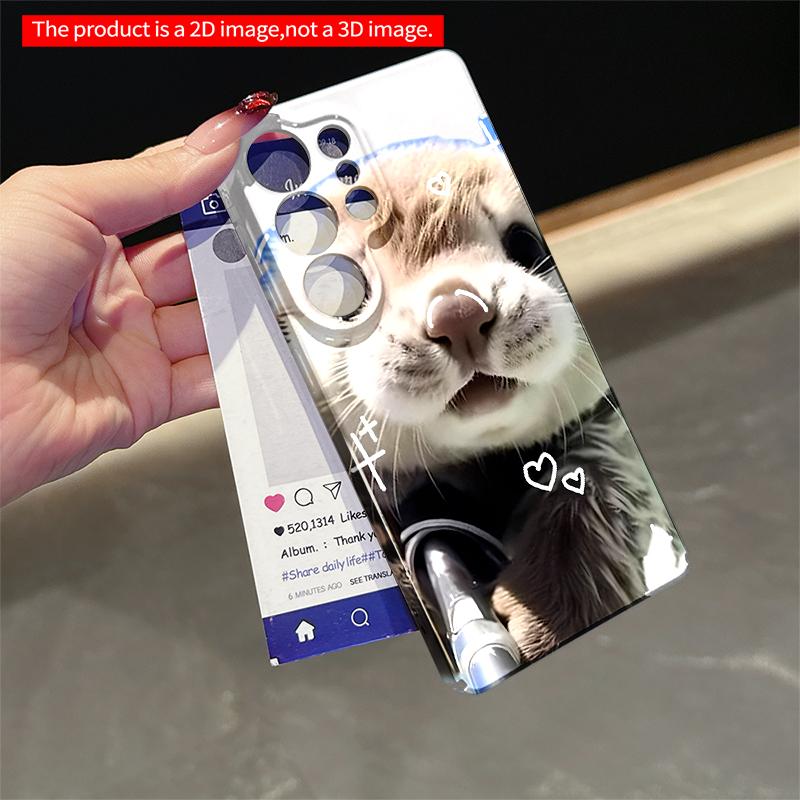 2DFlat Samsung Phone Case Adorable Otter Selfie with Heart & Star Stickers Applicable To Galaxy S22 S23 S24 S25ULTRA S26 A12 A13 A14 A15 A16