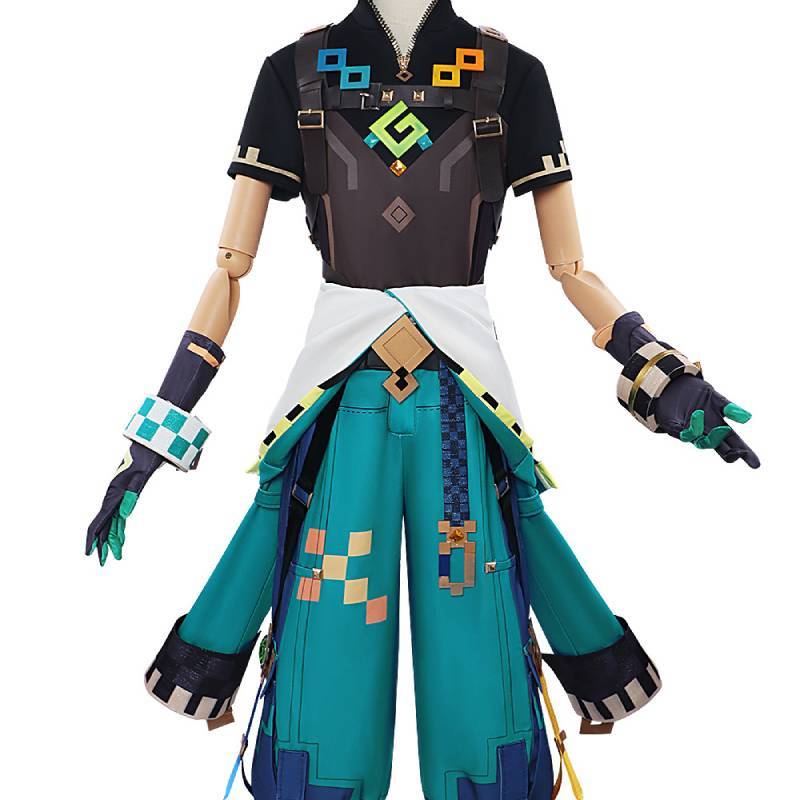 Genshin Impact Kiinichi Cos Costume Cosplay in Poliestere Con Accessori Per Fan di Anime
