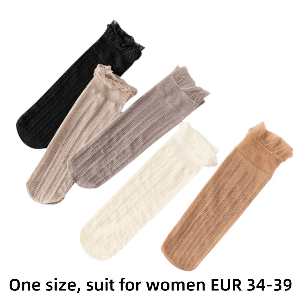 Ultra-thin Summer Women Socks Lolita Princess Tulle Sock Transparent Mesh Socks For Female Ladies