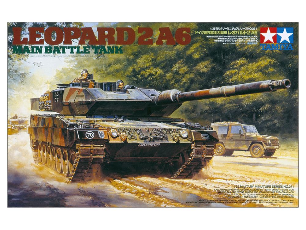 Tamiya Military Miniature Series 271 German Federal Army Main Battle Tank Leopard 2 A6 Plastic Model Kit 35271 1/35 No.