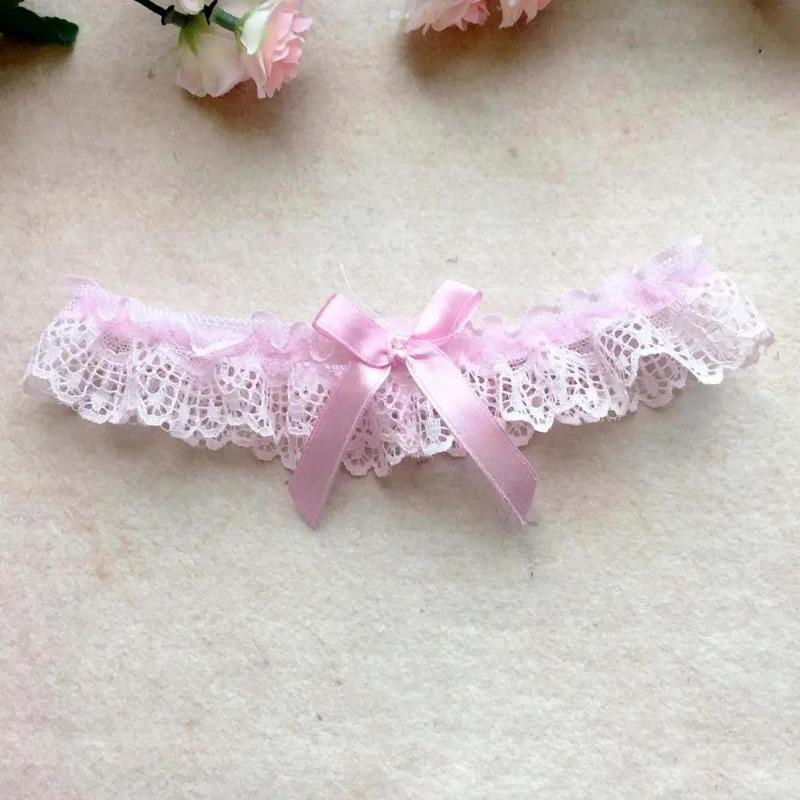 Wedding Garter Lace Floral Sexy Leg Garter Belt White Bowknot Bridal Lingerie Lace Leg Ring Loop Party Cosplay Suspender