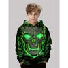Boys' Fashion 3D Printed Casual Hoodie - Long Sleeve Round Neck Hoodie Outdoor