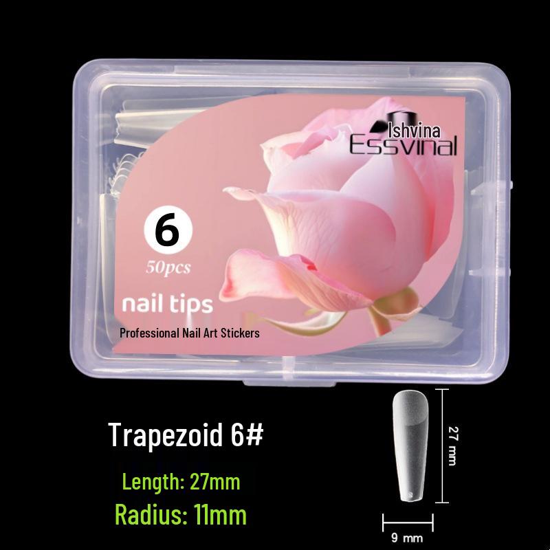 Matte Mandelfarbene Wassertropfen-Press-On-Nägel - Dünn, Nahtlos, Transparent, Dual-Use Aufklebbare Nagelverlängerungen