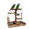 Solid Wood Parrot Training Stand: Interactive Prickly Ash Bird Playground