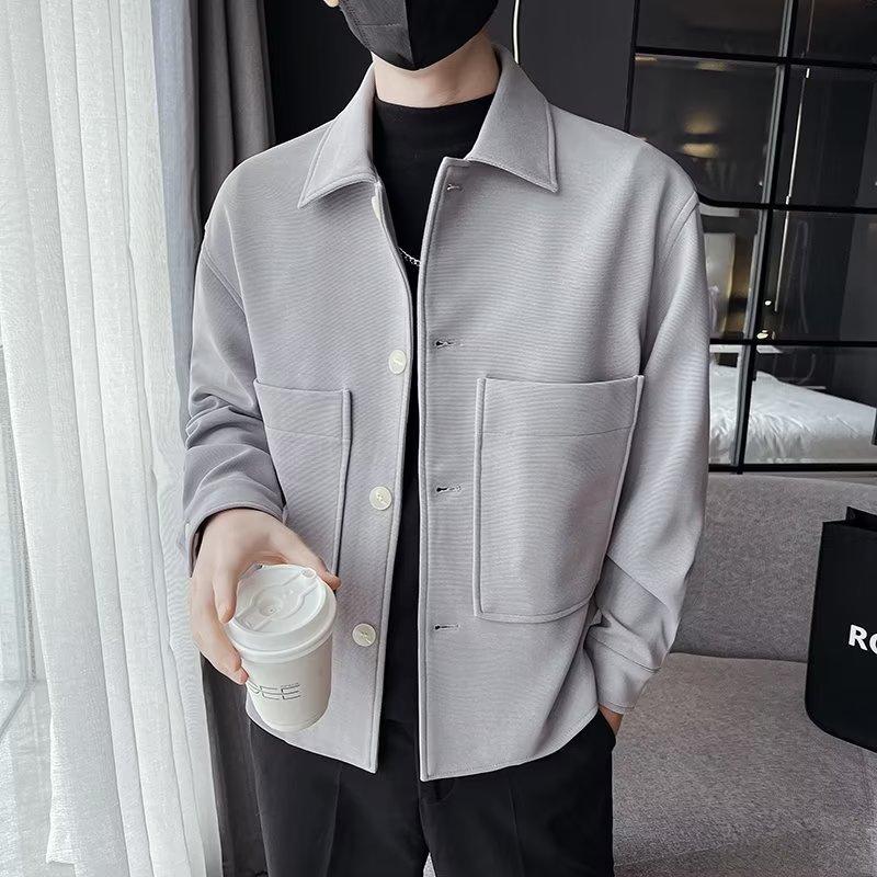 Woolen Jacket Men's Spring, Autumn and Winter New Korean Style Trendy Winter Short Woolen Jacket Men