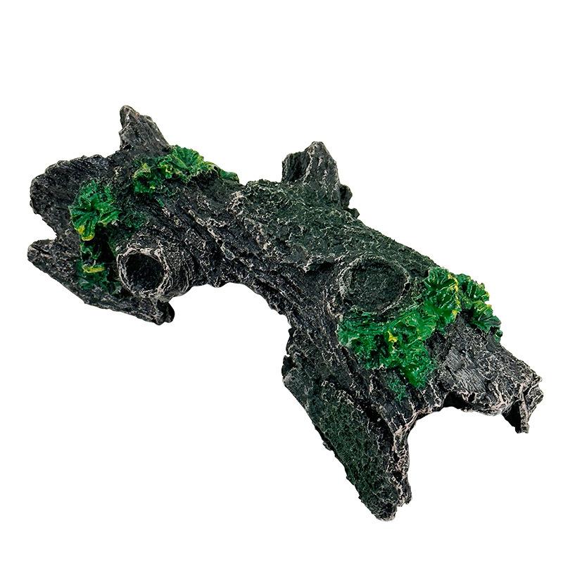 Resin Aquarium Bark Tree Hole Decoration Artificial View Rock Cave Stone Tree Fish Tank Ornament Pet Supplies Home Decor