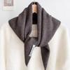 New Wool Knitted Knitted Scarf Multi-functional Warm Triangular Scarf Women Headscarf Winter