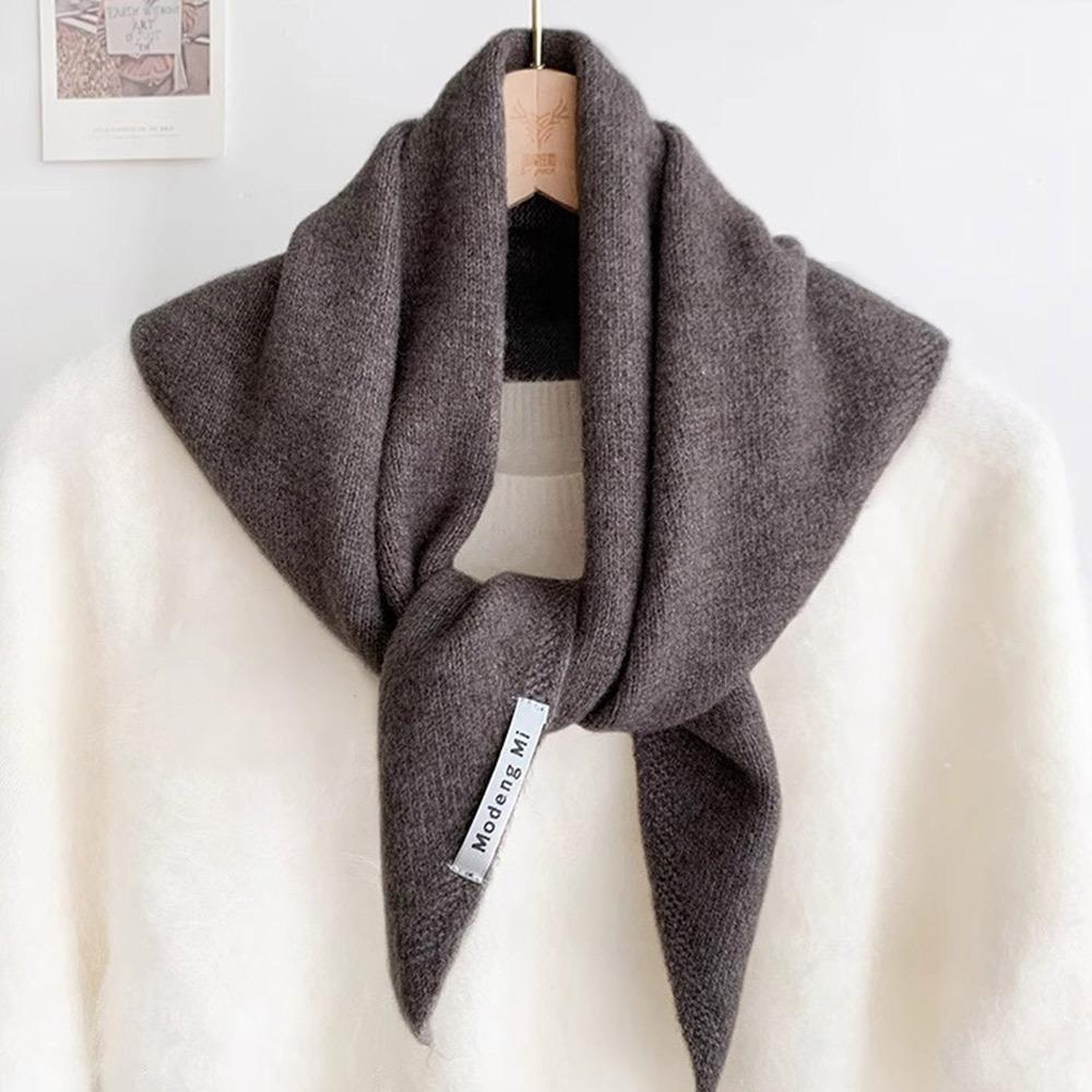 New Wool Knitted Knitted Scarf Multi-functional Warm Triangular Scarf Women Headscarf Winter