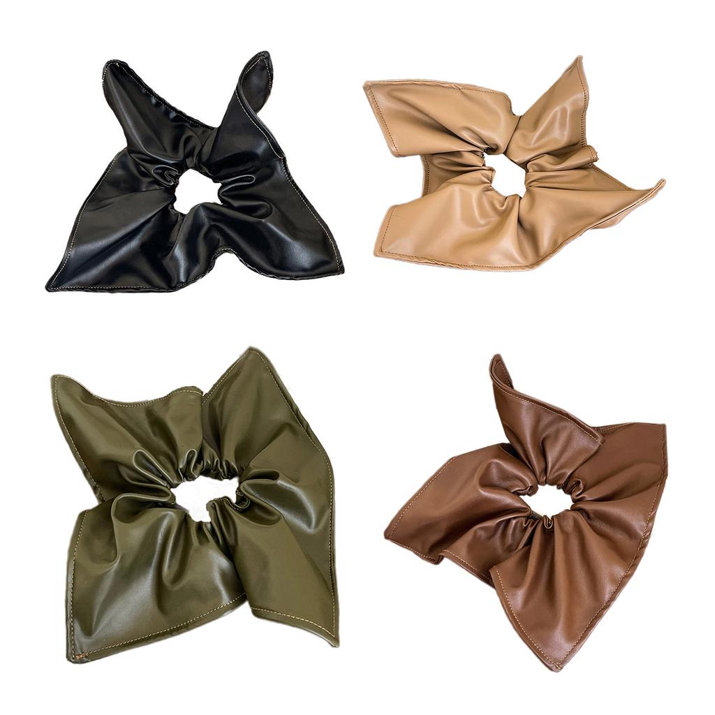 Multiuse PU Hair Scrunchie for Trendy Hairdos Soft Elastic Hair Rope for Daily Wear Elegant Hair Styling Band Ornament