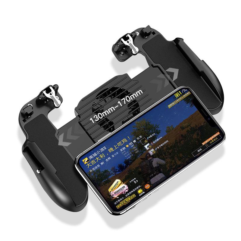 H5 Handgriff Handy-Gamepad Einziehbarer Kühlventilator Joystick-Controller Batteriehalter Hohl-Trigger