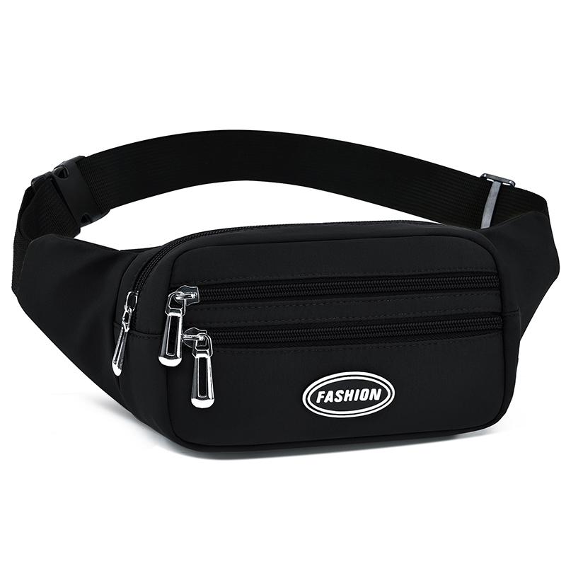 Unisex Breast Package Waterproof Outdoor Sports Bag Canvas Pouch Korean-style Waist Bag Fanny Pouch Crossbody Male Banana Bag