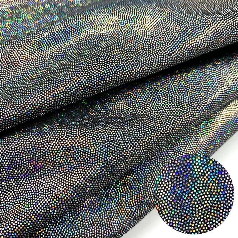 1Pcs 150*100cm Glitter Laser Polyester Fabric Iridescent Holographic Wedding Party Background Doll Clothing Decor DIY Material