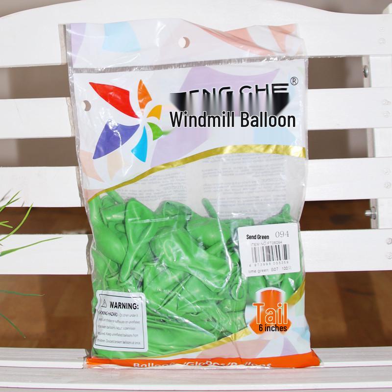 Pinwheel Balloons: 6-inch Tail Lingkelong Round & Heart Hot Air Design with Woven Connections