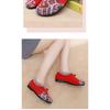 New Women's Cotton-Lined Boots with Thickened Insulation Flat-Soled Embroidered Shoes for Middle-Aged and Elderly Women