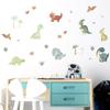 Lovely Cartoon Dinosaur Wall Stickers Removable Self-Adhesive Mural for Children Bedroom Background Decor