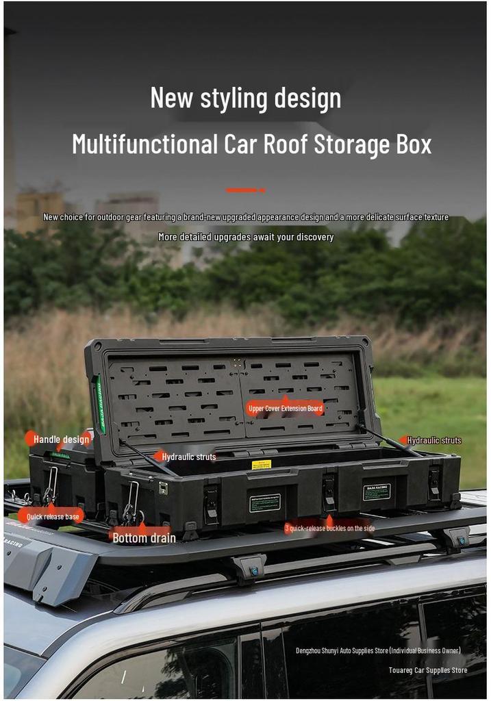 Touareg-Compatible Fangcheng Bao 5 Roof Rack: Expandable Folding Ladder & Small Backpack Platform