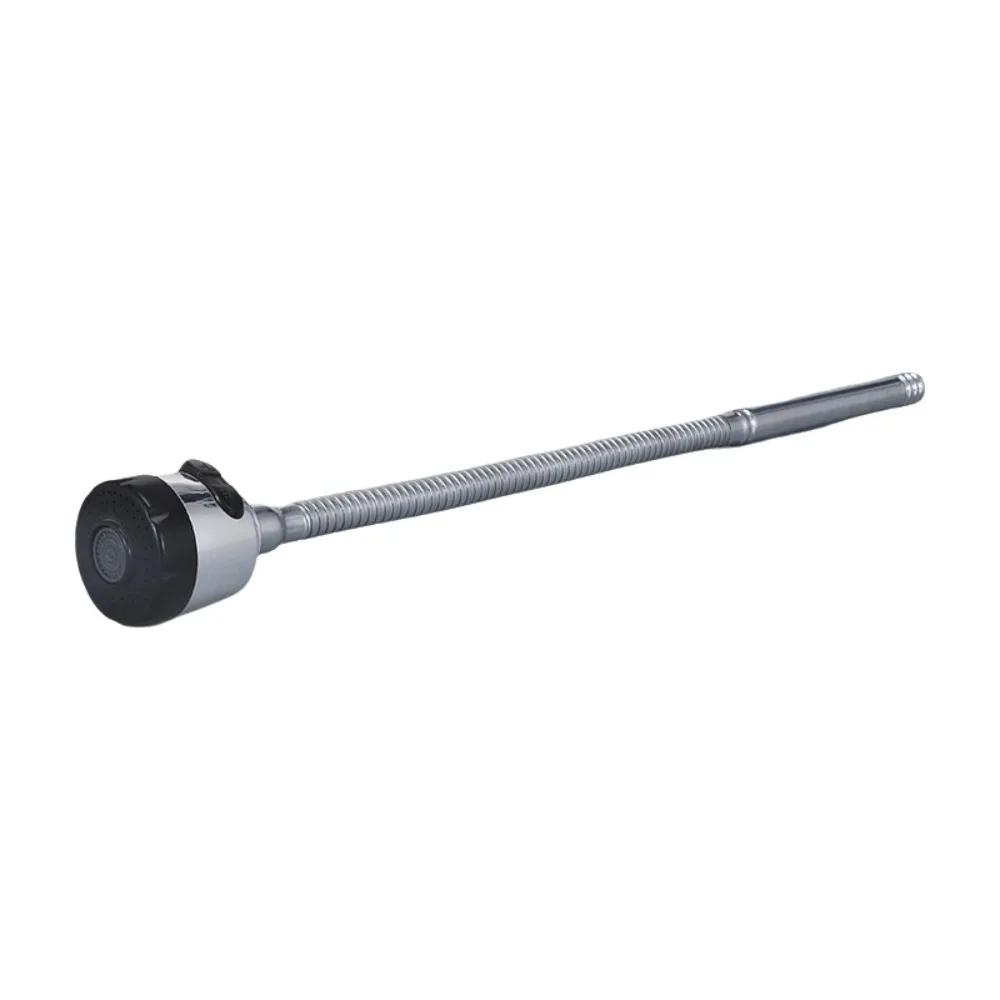 360 Degree Rotation Kitchen Tap Extension Pipe Silicone Hose Stainless Steel Flexible Kitchen Faucet 1/4inch Universal Interface